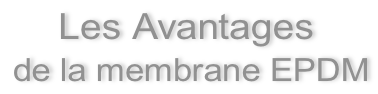 Les Avantages  de la membrane EPDM